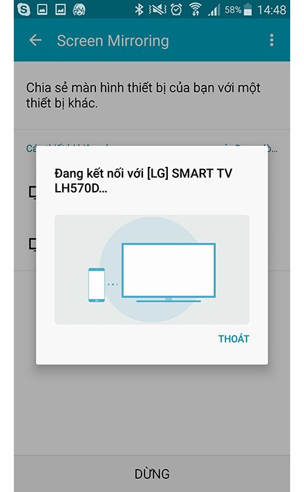 cách chiếu màn hình điện thoại lên internet tivi lg 2016