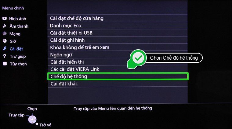 cách khôi phục cài đặt gốc cho smart tivi panasonic