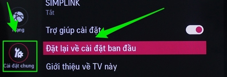 cách khôi phục cài đặt gốc và thiết lập lại internet tivi lg 2016