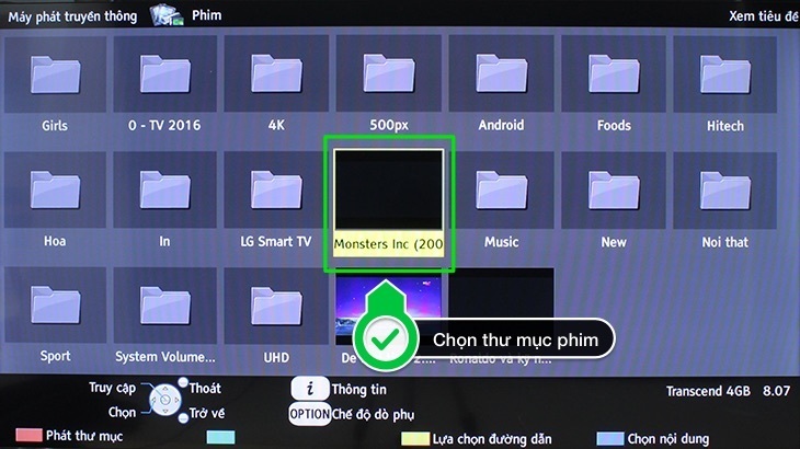 cách nghe nhạc, xem ảnh, xem phim bằng usb trên tivi panasonic thường