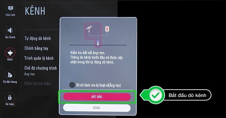 cách dò kênh trên tivi lg thường 2016