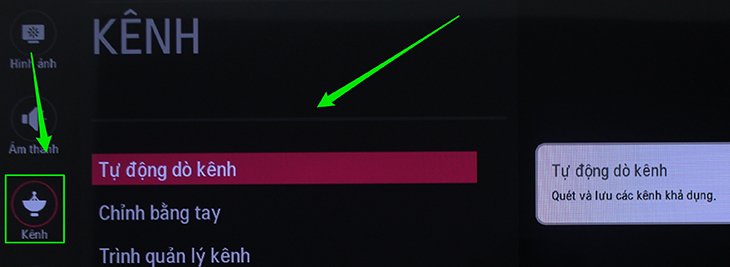 cách dò kênh trên internet tivi lg 2016