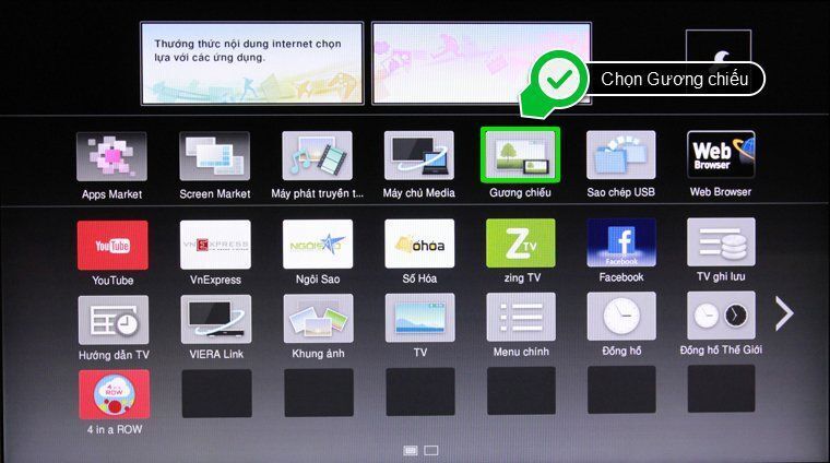 cách sử dụng tính năng screen mirroring trên smart tivi panasonic