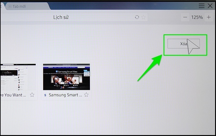 cách xóa lịch sử duyệt web trên smart tivi samsung 2016