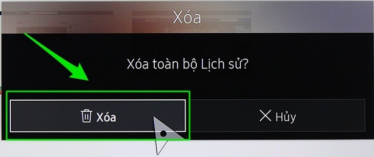 cách xóa lịch sử duyệt web trên smart tivi samsung 2016