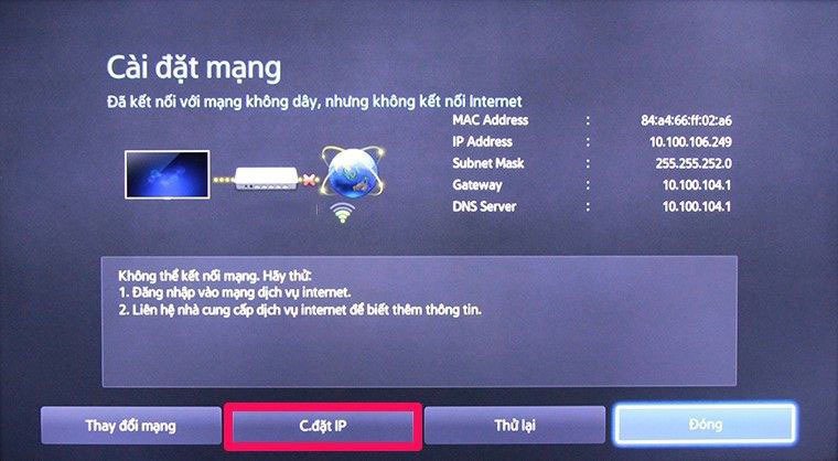 tivi không kết nối được mạng? đây là nguyên nhân và cách khắc phục!