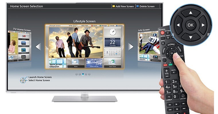 tiện ích trên giao diện my home screen của tivi panasonic