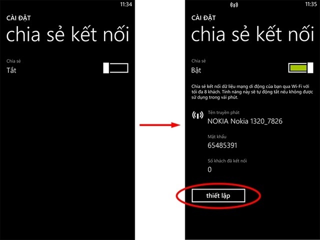 hướng dẫn bật tính năng wifi hotspot