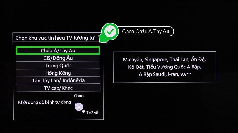 các bước thiết lập lại từ đầu trên smart tivi panasonic