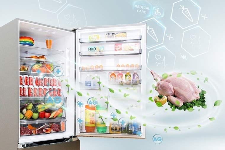 đánh bay mùi tủ lạnh với công nghệ ag clean của panasonic