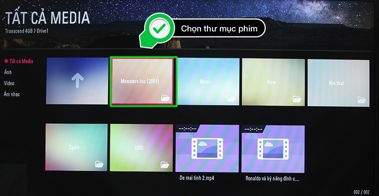 cách nghe nhạc, xem ảnh, xem phim bằng usb trên tivi lg thường 2016