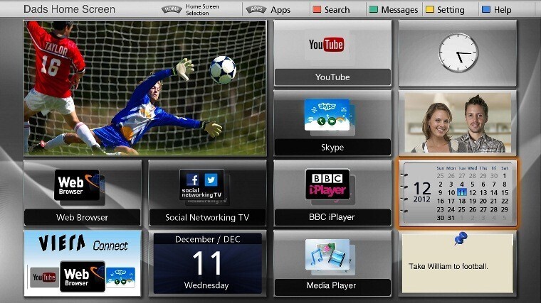 tiện ích trên giao diện my home screen của tivi panasonic