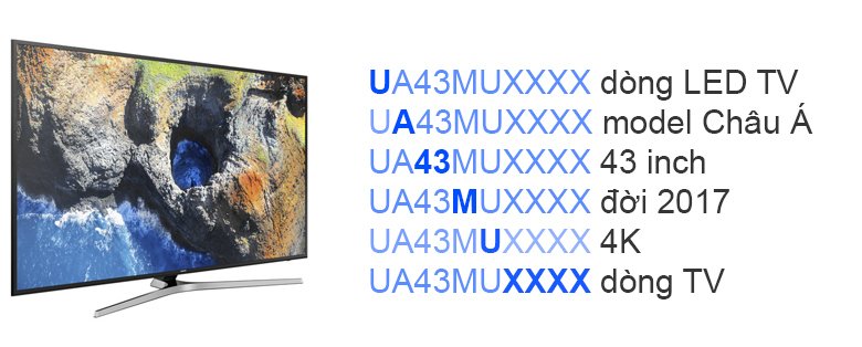 có gì khác nhau giữa smart tivi samsung ua43mu6103, ua43mu6100, ua43mu6150