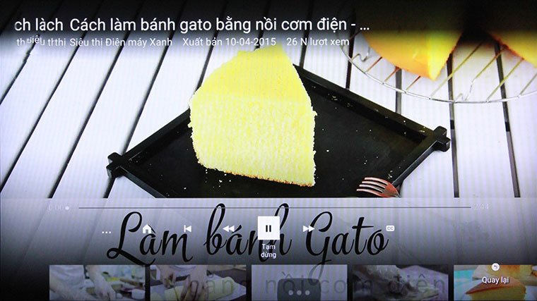 cách xem clip youtube trên tivi