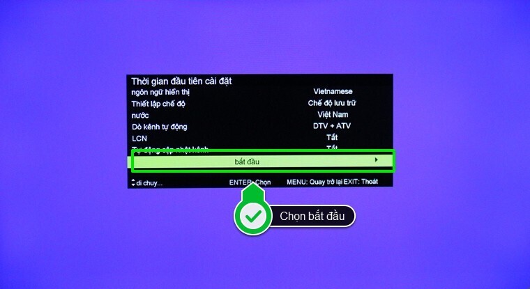 cách khôi phục cài đặt gốc và thiết lập lại trên tivi asanzo thường