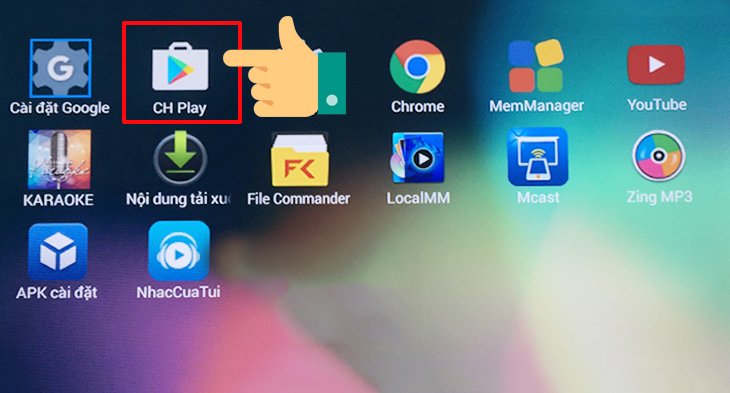 cách tải ứng dụng từ ch play trên smart tivi asanzo