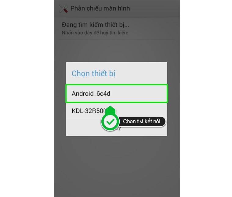 cách phản chiếu hình ảnh từ điện thoại lên smart tivi tcl