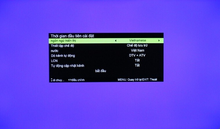 cách khôi phục cài đặt gốc và thiết lập lại trên tivi asanzo thường