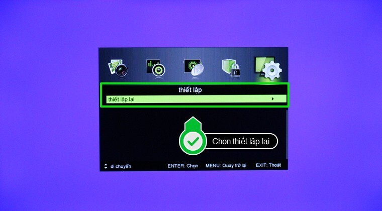 cách khôi phục cài đặt gốc và thiết lập lại trên tivi asanzo thường