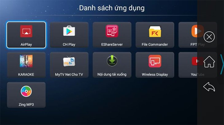 cách điều khiển tivi asanzo bằng điện thoại qua ứng dụng eshare