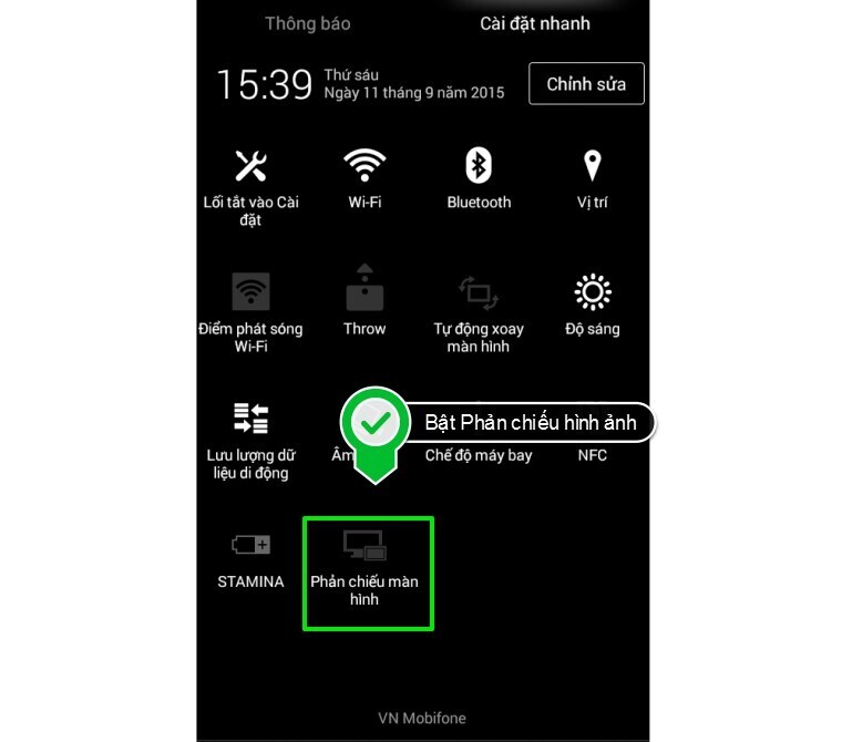 cách phản chiếu hình ảnh từ điện thoại lên smart tivi tcl
