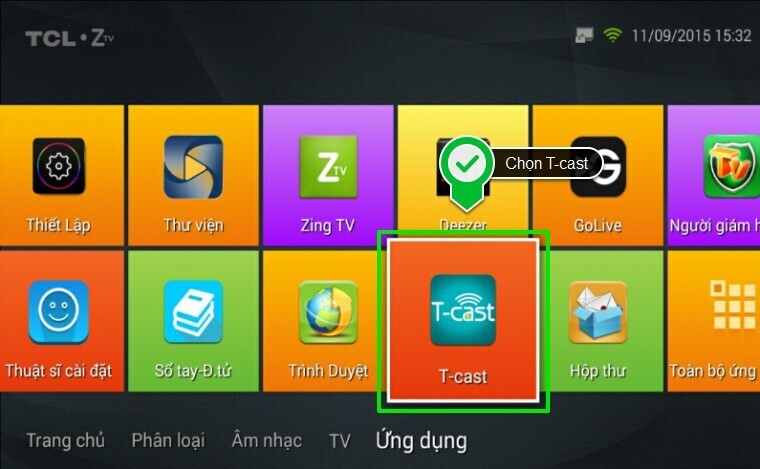cách phản chiếu hình ảnh từ điện thoại lên smart tivi tcl