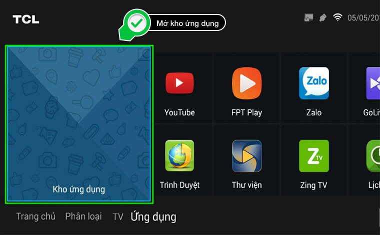 cách cài đặt ứng dụng ngoài trên smart tivi tcl bằng file apk