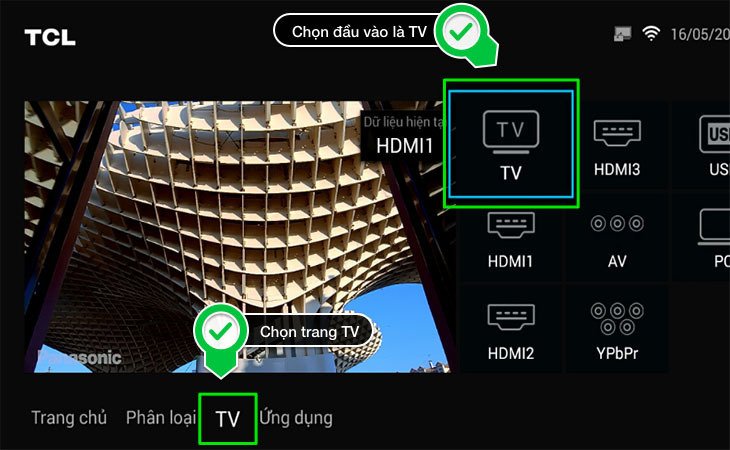 cách dò kênh trên smart tivi tcl 2016