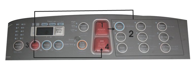 cách sử dụng bảng điều khiển máy giặt samsung wa12j5750sp-sv 12 kg