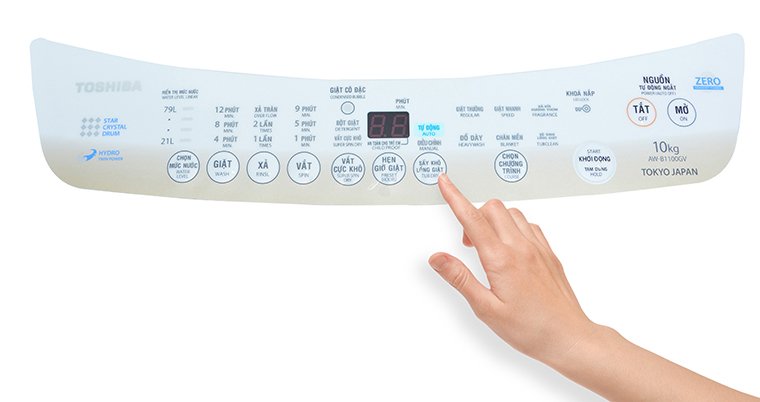 cách sử dụng bảng điều khiển máy giặt toshiba aw-b1000gv và aw-b1100gv