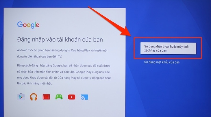 cách đăng nhập tài khoản google trên android tivi sony 2018
