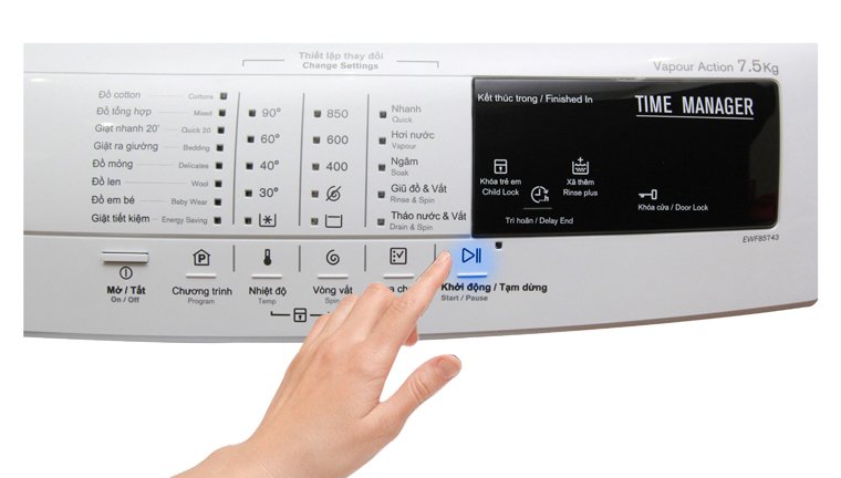 cách sử dụng bảng điều khiển máy giặt electrolux ewf85743, ewf10843