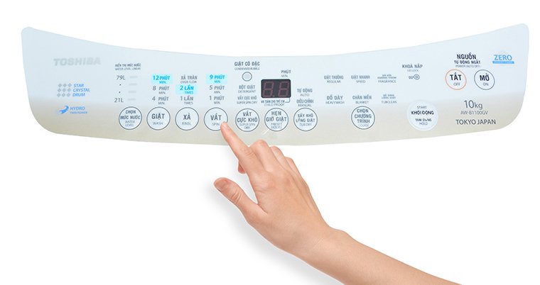 cách sử dụng bảng điều khiển máy giặt toshiba aw-b1000gv và aw-b1100gv