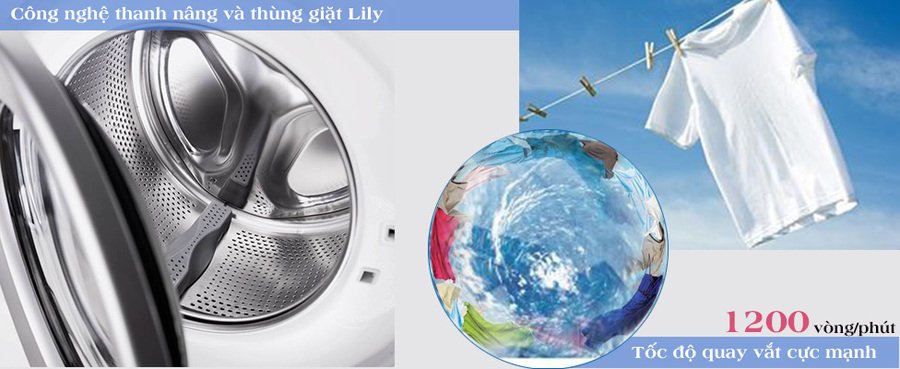 công nghệ giặt trên máy giặt electrolux