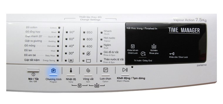 cách sử dụng bảng điều khiển máy giặt electrolux ewf85743, ewf10843
