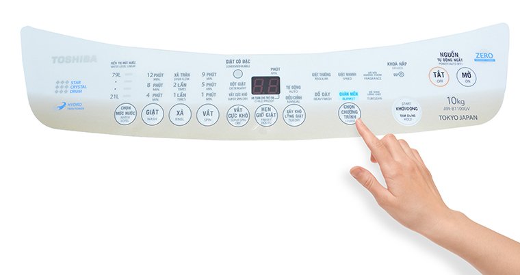 cách sử dụng bảng điều khiển máy giặt toshiba aw-b1000gv và aw-b1100gv