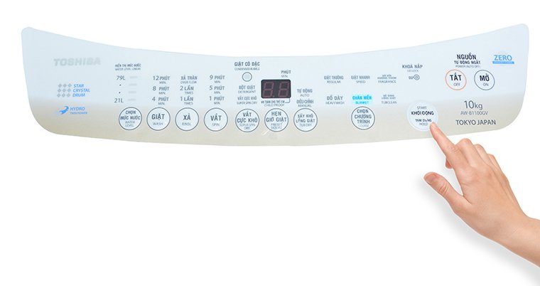cách sử dụng bảng điều khiển máy giặt toshiba aw-b1000gv và aw-b1100gv