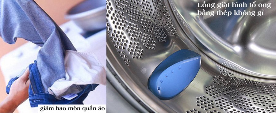 công nghệ giặt trên máy giặt electrolux