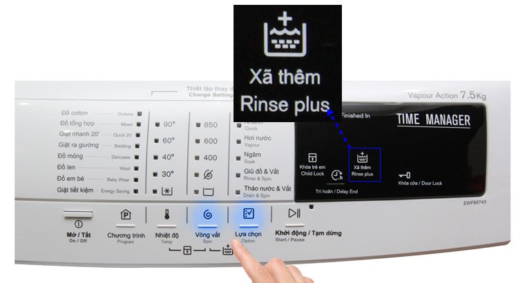 cách sử dụng bảng điều khiển máy giặt electrolux ewf85743, ewf10843