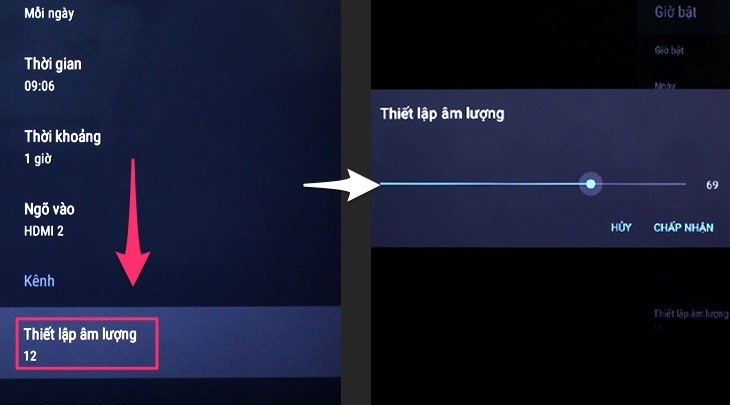 cách hẹn giờ tắt, bật cho android tivi sony 2018
