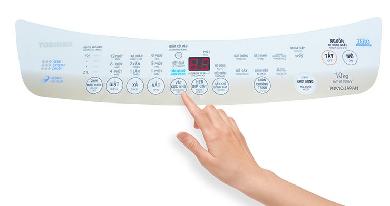 cách sử dụng bảng điều khiển máy giặt toshiba aw-b1000gv và aw-b1100gv