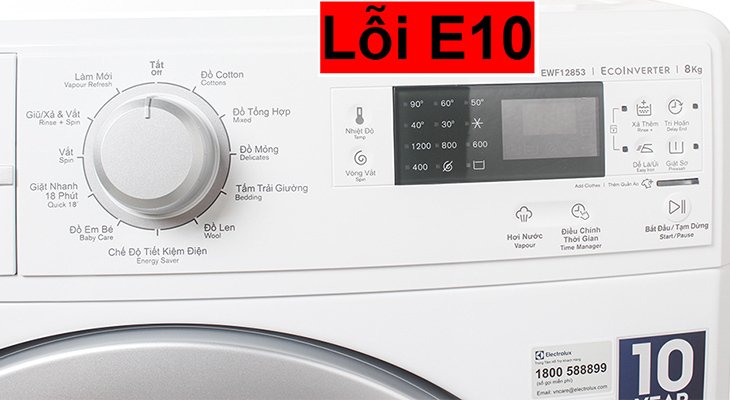 một số mã lỗi thường gặp ở máy giặt electrolux và cách khắc phục