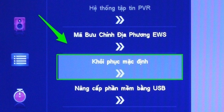 cách khôi phục cài đặt gốc và thiết lập lại từ đầu tivi toshiba thường 2016