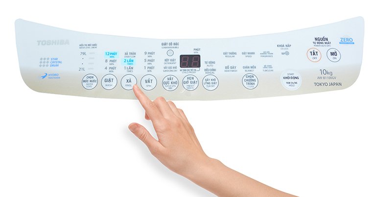 cách sử dụng bảng điều khiển máy giặt toshiba aw-b1000gv và aw-b1100gv
