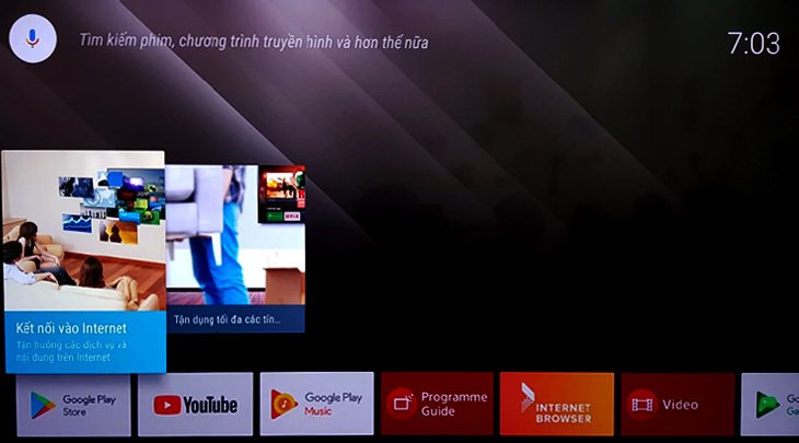 các bước thiết lập đầu tiên trên android tivi sony 2018