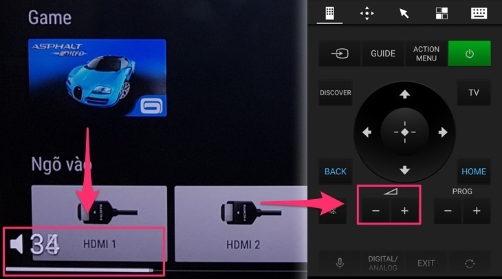 cách điều khiển android tivi sony 2018 bằng điện thoại