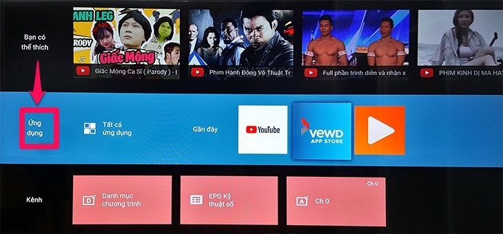 cách tải ứng dụng trên smart tivi cơ bản và android tivi sony 2018