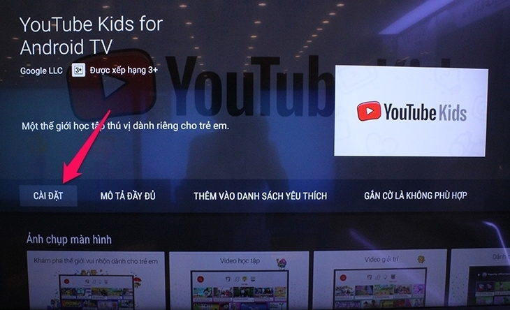 cách sử dụng ứng dụng youtube kids trên android tivi sony 2018