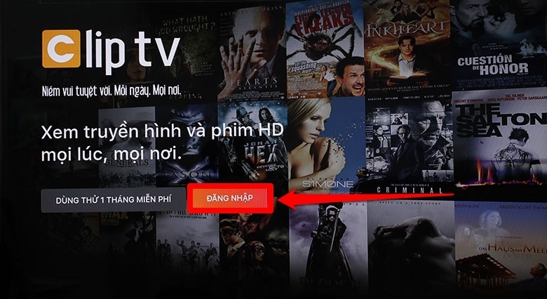 hướng dẫn kích hoạt gói cliptv trên smart tivi sony