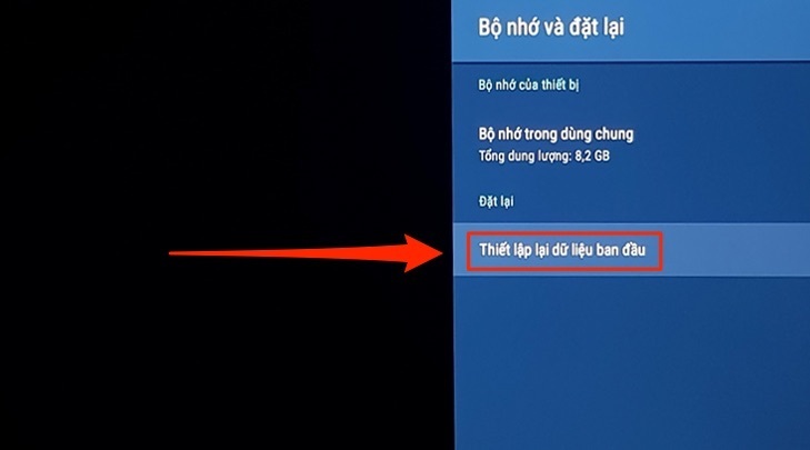 cách khôi phục cài đặt gốc trên android tivi sony 2018